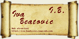 Iva Beatović vizit kartica